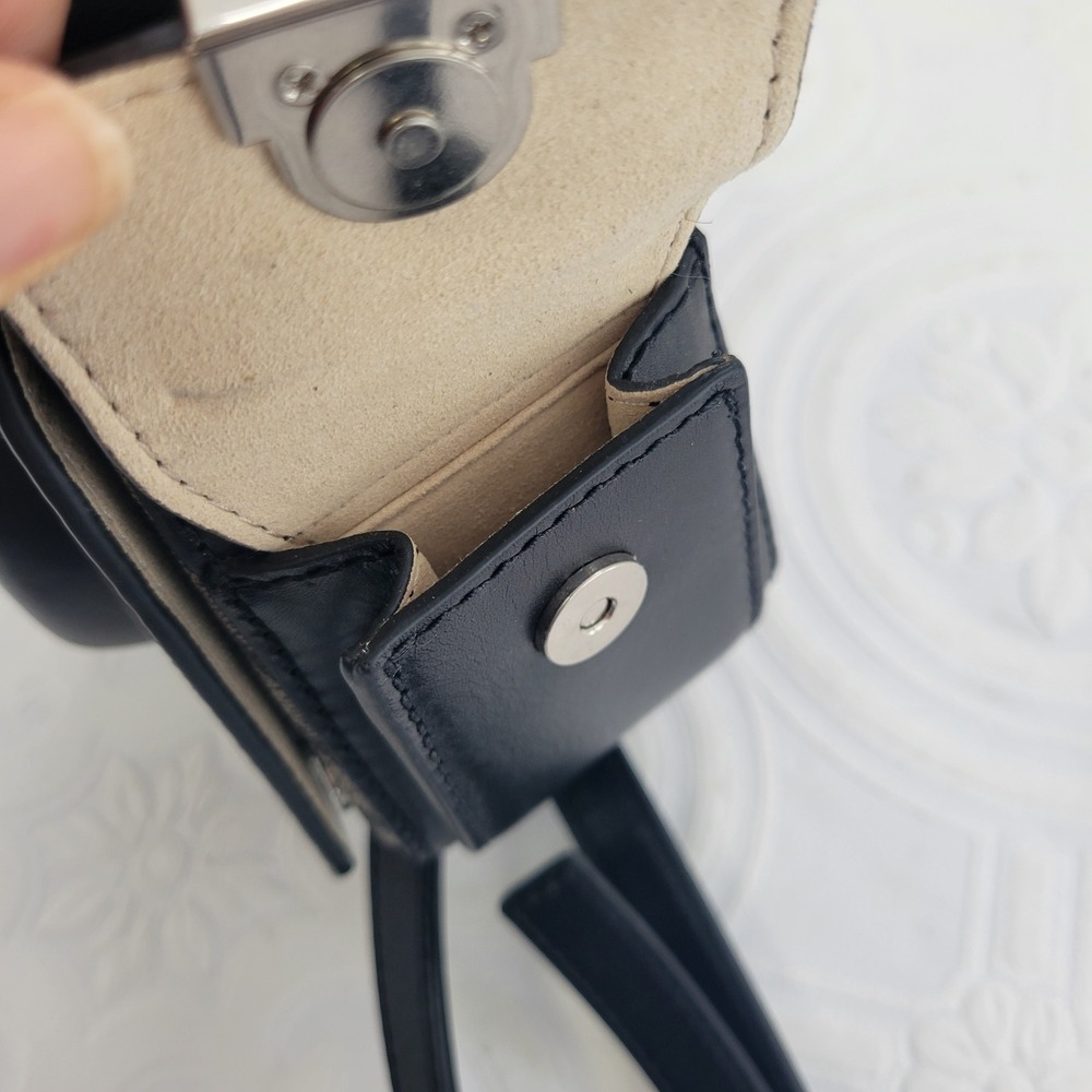 Michael Kors Studio Scout Collection Medium Moulded Camera Bag Black MK Logo New - Picture 16 of 16